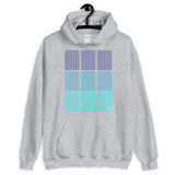 Blue Squares Unisex Hoodie Abyssinian Kiosk Fashion Cotton Apparel Clothing Gildan Original Art
