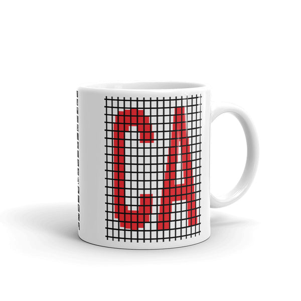 Red Black Grid CA Kaffa Mug