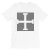 Black Lines Empty + Cross Unisex T-Shirt Abyssinian Kiosk Equal Arm Cross Christian Lines Bella Canvas Original Art Fashion Cotton Apparel Clothing