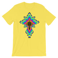 Psychedelic Black #10 Cross Unisex T-Shirt Trip Trippy Colorful Ethiopian Coptic Orthodox Abyssinian Kiosk Christian Bella Canvas Original Art Abyssinian Kiosk Fashion Cotton Apparel Clothing