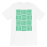 Lots of 4 Green Lines Unisex T-Shirt Abyssinian Kiosk Fashion Cotton Apparel Clothing Bella Canvas Original Art