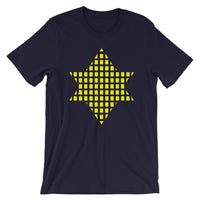 Yellow Boxes Star of David Unisex T-Shirt Abyssinian Kiosk Rectangles Jewish Falasha Abyssinia Ethiopia Bella Canvas Original Art Fashion Cotton Apparel Clothing