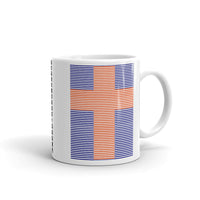 Orange Cross Navy Blue Lines Kaffa Mug