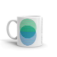 Green to Blue Lined Circles Kaffa Mug