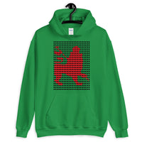 Black Squares Red Lion Unisex Hoodie Ethiopian Lion of Judah Ethiopia African Abyssinian Kiosk Fashion Cotton Apparel Clothing Gildan Original Art