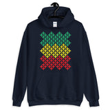 Green Yellow Red Solid Cross Pattern Unisex Hoodie Abyssinian Kiosk Equal-Armed Cross Ethiopian Coptic Orthodox Christian Gildan Original Art Fashion Cotton Apparel Clothing