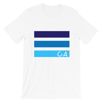 Blues CA Cutout Unisex T-Shirt California State Abyssinian Kiosk Fashion Cotton Apparel Clothing Bella Canvas Original Art