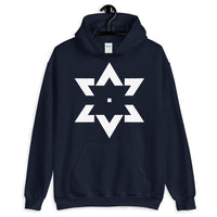White Star of David Tips Unisex Hoodie Ends Ethiopian Falasha Abyssinian Kiosk Fashion Cotton Apparel Clothing Gildan Original Art