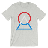 Red White Blue Circle Triangle Unisex T-Shirt Abyssinian Kiosk Harmonious Meeting Fashion Cotton Apparel Clothing Bella Canvas Original Art