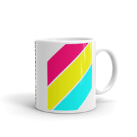 Pink Yellow Cyan Stripes  Kaffa Mug