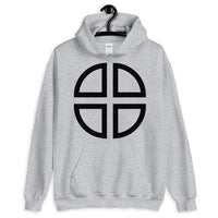Between the Lines Cross Black Unisex Hoodie Abyssinian Kiosk Ethiopian Coptic Orthodox Tewahedo Christian Gildan Original Art Fashion Cotton Apparel Clothing