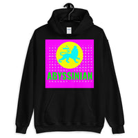 Abyssinian Logo Magenta Background Unisex Hoodie Abyssinian Kiosk Ethiopian Lion of Judah Amharic Ethiopia Gildan Original Art