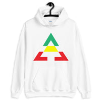 Pyramid GYR Unisex Hoodie Gildan Original Art Abyssinian Kiosk Fashion Cotton Apparel Clothing Triangle GYR Green Yellow Red Ethiopia Ethiopian Flag