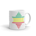 Green Yellow Red Boxes Star of David Kaffa Mug