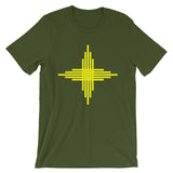 Plain Yellow Zia Sun Cross Unisex T-Shirt Abyssinian Kiosk Fashion Cotton Apparel Clothing Bella Canvas Original Art