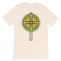 Star Cross Black Unisex T-Shirt Abyssinian Kiosk Hollow Circle Top Cross Ethiopian Coptic Orthodox Tewahedo Christian Bella Canvas Original Art Fashion Cotton Apparel Clothing