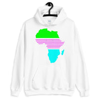 Africa Green Magenta Dots Cyan Unisex Hoodie Abyssinian Kiosk Fashion Cotton Apparel Clothing Gildan Original Art