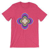 Psychedelic #9 Cross White Unisex T-Shirt Trip Trippy Colorful Ethiopian Coptic Orthodox Abyssinian Kiosk Christian Bella Canvas Original Art Fashion Cotton Apparel Clothing