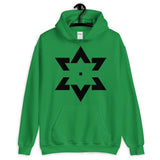 Black Star of David Tips Unisex Hoodie Ends Ethiopian Falasha Abyssinian Kiosk Fashion Cotton Apparel Clothing Gildan Original Art