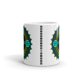 Black Cyan Yellow Cross Kaffa Mug
