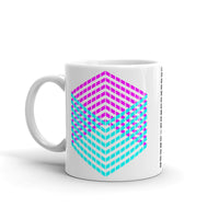 Cyan Magenta Cube Illusion Kaffa Mug