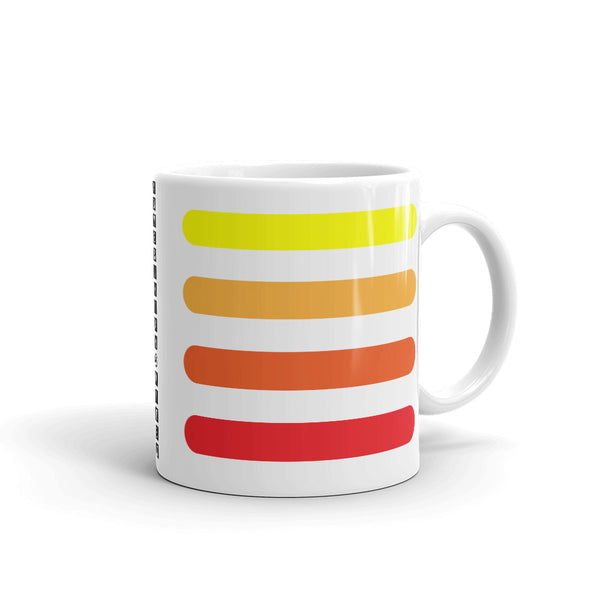 Yellow to Red Bars Kaffa Mug