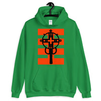 Black Cross Red Stripes Unisex Hoodie Ethiopian Coptic Orthodox Abyssinian Kiosk Christian Apparel Gildan Clothing