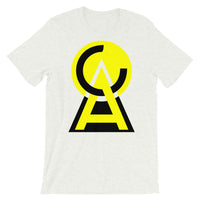 Yellow Black CA Circle Triangle Unisex T-Shirt Abyssinian Kiosk Fashion Cotton Apparel Clothing Bella Canvas Original Art