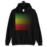 Green to Yellow to Red Streaks Unisex Hoodie Abyssinian Kiosk Fashion Cotton Apparel Clothing Gildan Original Art Green Yellow Red Ethiopia Ethiopian Flag