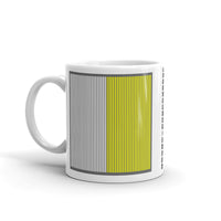 Grey Back White Yellow Lines Kaffa Mug