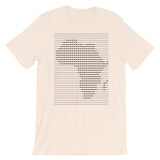 Africa Black Dashes Unisex T-Shirt Abyssinian Kiosk Scantron Map Bella Canvas Original Art Fashion Cotton Apparel Clothing