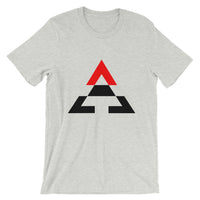 Pyramid Black Bottom Red Top Unisex T-Shirt Bella Canvas Original Art Abyssinian Kiosk Fashion Cotton Apparel Clothing