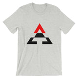 Pyramid Black Bottom Red Top Unisex T-Shirt Bella Canvas Original Art Abyssinian Kiosk Fashion Cotton Apparel Clothing