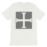 Black Lines Empty + Cross Unisex T-Shirt Abyssinian Kiosk Equal Arm Cross Christian Lines Bella Canvas Original Art Fashion Cotton Apparel Clothing