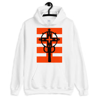 Black Cross Red Stripes Unisex Hoodie Ethiopian Coptic Orthodox Abyssinian Kiosk Christian Apparel Gildan Clothing