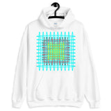 Cyan Red Yellow Ellipses Unisex Hoodie Abyssinian Kiosk Fashion Ellipses Inside Ellipses Cotton Apparel Clothing Gildan Original Art