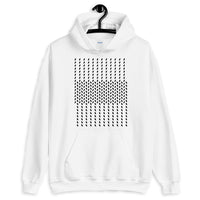 Black Slanted Squares Unisex Hoodie Trickling Down Abyssinian Kiosk Fashion Cotton Apparel Clothing Gildan Original Art