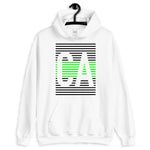 CA Black Green Lines Unisex Hoodie Abyssinian Kiosk Fashion Cotton Apparel Clothing Gildan Original Art