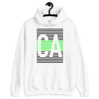 CA Black Green Lines Unisex Hoodie Abyssinian Kiosk Fashion Cotton Apparel Clothing Gildan Original Art