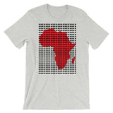 Black Squares Red Africa Unisex T-Shirt Map African Abyssinian Kiosk Fashion Cotton Apparel Clothing Bella Canvas Original Art