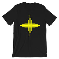 Plain Yellow Zia Sun Cross Unisex T-Shirt Abyssinian Kiosk Fashion Cotton Apparel Clothing Bella Canvas Original Art