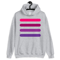 4 Pink to Purple Bars Unisex Hoodie Abyssinian Kiosk Lines Fashion Cotton Apparel Clothing Gildan Original Art