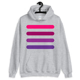 4 Pink to Purple Bars Unisex Hoodie Abyssinian Kiosk Lines Fashion Cotton Apparel Clothing Gildan Original Art