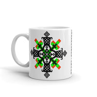Black, Lime and Red Cross Coffee Mug Ethiopian Coptic Orthodox Abyssinian Kiosk Christian
