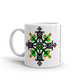 Black, Lime and Red Cross Coffee Mug Ethiopian Coptic Orthodox Abyssinian Kiosk Christian
