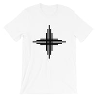 Plain Black Zia Sun Cross Unisex T-Shirt Abyssinian Kiosk Fashion Cotton Apparel Clothing Bella Canvas Original Art