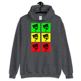 Pop Art Solid GYR Haile Selassie Unisex Hoodie Abyssinian Kiosk Emperor Rasta Rastafari Black Ethiopian Ethiopia Africa African Abyssinia Habesha History Military Uniform Art Portrait Vintage Reggae Gildan Original Art Fashion Cotton Apparel Clothing