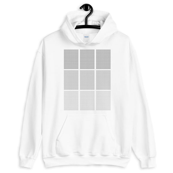 Grey Squares Unisex Hoodie Abyssinian Kiosk Fashion Cotton Apparel Clothing Gildan Original Art