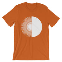 White Half Star White Half Circle Unisex T-Shirt Abyssinian Kiosk Fashion Cotton Apparel Clothing Bella Canvas Original Art