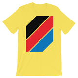 Black Red Blue Stripes Unisex T-Shirt Abyssinian Kiosk Diagonal Stripes Fashion Cotton Apparel Clothing Bella Canvas Original Art